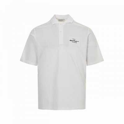 ferragamo 菲拉格慕 24Ss 胸口刺绣字母小标polo短袖 客供定织100%网眼珠地棉布精心制成 面料表面排列均匀整齐的网眼纹理 透气性和散热排汗性极