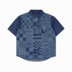 louis Vuitton路易威登 1V 25Ss 美洲杯限定棋盘格印花牛仔短袖衬衫 轻奢主义 男女日常通勤穿搭必备单品 正确版本 欢迎对比 详细特征 采用98