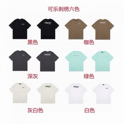 六色可乐刺绣 Balenciaga 巴黎世家2025 Ss 经典可乐海浪刺绣短袖T恤 本市场No.1的质量 真正天花板品质 全部原版开发注意细节图 避免被盗图商