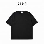 Dio*迪奥* 2025春夏款 经典银线字母Cd刺绣个性Logo 定制双纱平纹纯棉面料 短袖T恤 男女同款 003 尺码： S --Xxl