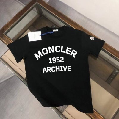 款号：M1007 Moncler 蒙口 官网同款印花图案 2025新款 印花 定制袖章 男女同款 短袖T恤 - 26G双纱纯棉顶级面料 手感柔软 百分百纯棉独家