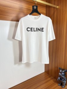 Celine 赛琳 2025年春夏新品上新 三标齐全 丝光棉圆领短袖T恤 好货不用过多介绍 看细节 专柜码数 M-Xxxl 175 140建议L