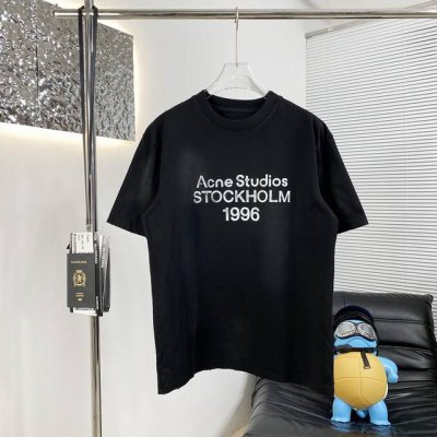 高品质 Acne 25Ss新款短袖T恤 今年面料全新升级 采用高克重布料 面料采用优质100%全棉 重工喷马骝直喷工艺 克重280克.不缩水不变形 上身阔挺效果