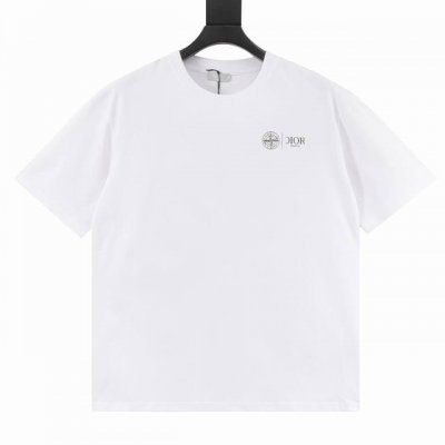 Dior X Stone Island 迪奥 石头岛 Cd 25Ss 联名前后准心印花短袖T恤 轻奢主义 男女日常通勤穿搭必备单品 正确版本 随意对比 详细特征
