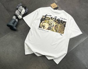潮牌Evisu福神后背神兽直喷工艺情侣款短袖T恤 240G双纱潮牌专用棉 纹理清晰 质感满满 同缸定染1 1无色差精密纯棉螺纹 层搭叠穿 自留好货 强烈推荐~所