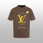 顶级版本 区别通货 1V图案印花短袖 颜色：咖色 尺码：Xs S M L 辅料: 全套定制辅料 版型：宽松 无性别区分 男女同款