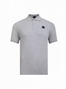 Zp版本 - Moncler蒙口官网同步上新 全新黑标Logo印花翻领polo衫 -采用原版Zp一致定制索罗娜双珠地面料 螺纹同缸定染对格对纹零色差 Yb一样克