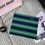 强烈推荐 25年早春夏系列 Miu*新款条纹抹胸上衣 字母标点赞 两色Sml