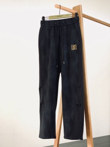 fendi 芬迪 2025Ss早春新品 小怪兽系列直筒抽绳刺绣休闲裤 时尚系列 独特拼料设计 抽绳休闲裤 订纱开始订染和订纺 国内某大厂出口日本 和供应几大顶级