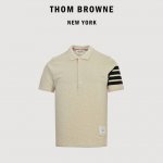 Thombrowne 汤姆布朗 Tb 经典四杠 polo短袖 Tb经典版型，男女皆宜，面料为定染双纱珠地纯棉材质 定制周期20天，透气性绝佳 手感软糯，，拼接工
