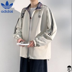 春季首发真标可扫码 阿迪达斯三叶草Adidasi专柜同款上市本季主打，货源充足2025扎染格子衬衫高级感设计男女同款慵懒时尚休闲百搭商务外套双面穿上衣独家印花工