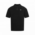 Prada 普拉达 三角标针织Polo短袖 原版羊毛针织面料，纱线定制定染染面料，定制加厚贝壳扣。还原原版。面料手感非常舒服，人手必备款，吊牌，领标，水洗麦，