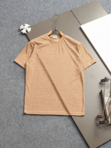 Burberry Bbr 巴宝莉 微宽版型Xs-L 新款独家限定 25年最新最顶级 个性拼接 经典战马印花Logo暗纹毛巾绣字母Logo 双袖后背格纹贴布 精美