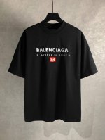 高品质 Balenciga 巴黎世家 双环字母绣花圆领短袖T恤 采用纯棉柔软面料，对色定染面料 进口立体前绣花工艺，潮流感十足，定染纯棉面料，Os版型，三标齐全