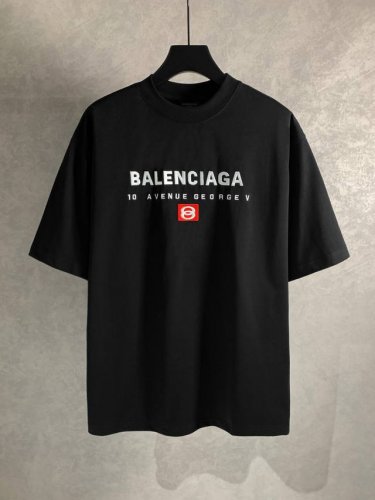 高品质 Balenciga 巴黎世家 双环字母绣花圆领短袖T恤 采用纯棉柔软面料，对色定染面料 进口立体前绣花工艺，潮流感十足，定染纯棉面料，Os版型，三标齐全