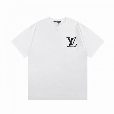 Louis Vuitton 路易威登 字母棋盘格印花 升级，灵感源自八十年代复古 原版面料 官方同款 短袖T恤 定制 260克 同缸染面料 手感非常舒服 春夏最