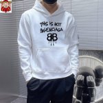 直 品牌 Balenciaga 巴黎世家 胖子福音 2025Ss春款最新款长袖带帽卫衣，官网同步发售 清爽透气 采用顶极天丝罗马 舒适柔软 3D立体清晰 时尚感