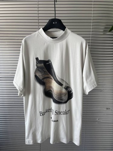 上新 Balenciaga巴黎世家 Ss25 Basketball Sneaker 篮球鞋印花圆领短袖T恤 360 Sunglasses 印花圆领短袖T恤 两款