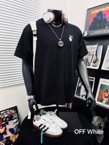 上新 Off White 涂鸦Logo微标箭头印花短袖Tee男女同款 搭配情侣更赞哦 官网发售款｜超级推荐｜超人气单品 Ins小红书热门爆款三标齐全 一大批潮人