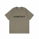 炭灰色 顶级版本Fear Of God Fog Essentials 复线黑标硅胶男女情侣明星同款宽松纯棉透气短袖T恤 fog宽松的版型设定 喜欢宽松的 正常选