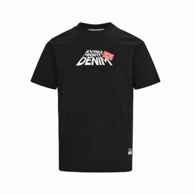 evisu 福神 25Ss 白色大M印花短袖 evisu 福神男装2025年春夏新品印花大M短袖T恤 2Eshtm5Ts7013Rxct size:S-Xxl