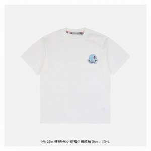 moncler 蒙口 25Ss 棒球Mk小标毛巾绣短袖 面料采用230克重精梳棉 定制32支1*1螺纹 成衣两遍水洗处理 面料舒适亲肤无异感 定制定染面料 纺织