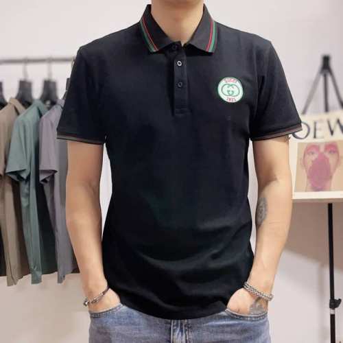 古驰 新品上市！2025夏季新款Logo男士翻领Polo衫！经典休闲商务男款，高端男装的天花板级别的商务男款！简约时尚大气不失优雅，单穿内搭体面过人，品质控 细