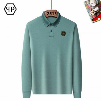 P160 P P2630秋季新品长袖Polo衫长袖T恤，客供高级进口成衣定织珠地面料，意大利老牌工坊成衣工序定织定染，极为奢华特殊的材质，面料属性皆为上乘，丝光