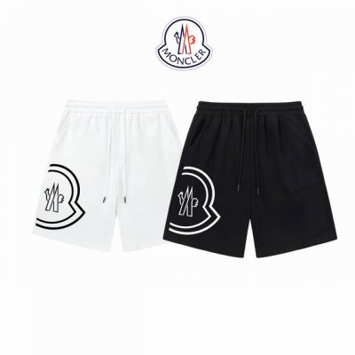 Moncler盟可睐 印花Logo短裤 定制毛圈面料 ：黑色 白色 ：Xs-L