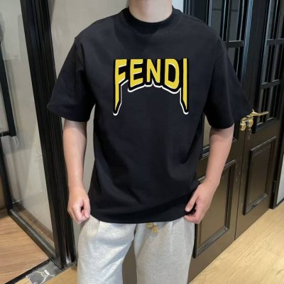 款号:F082 fendi 芬迪 25Ss 大师亲手设计潮牌新品印花圆领短袖T恤 春夏最新砖柜同步 Os落肩版型 - 260G双纱纯棉顶级面料 手感柔软 百分百