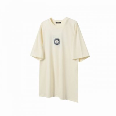100「L56」 lv/路易威登 25Ss秀场圆环Logo刺绣短袖 原版1:1针织纯棉280克重面料 同色定制色织色染高密度螺纹 采用进口田岛高密度重工刺绣机绣