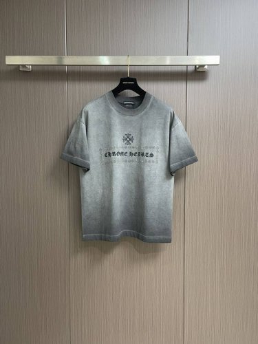 Ch 克罗心 2025Ss早春新款十字烫钻T恤 克重磅纯棉面料 百搭情侣款 烫钻高级感拉满 非常值得种草的一款单品 尺码：S-Xxl S码胸围110Cm 衣长7