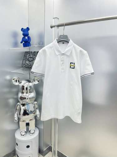 Fen*芬迪 2025Ss夏季新款Ff眼睛 字母刺绣翻领polo衫短袖 M 经典商务 高端男装的天花板级别的商务男款！ 简约时尚大气不失优雅，单穿内搭体面过人，
