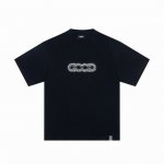 白底图 顶级版本 老白同款 Goodbrand 24Ss 组合色片三色宽松短袖情侣T恤 颜色：黑色 红色 码数：S M L Xl