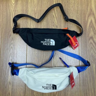 The North Face Tnf北面多功能运动休闲腰包手提包单肩包斜挎包 颜色：黑色 米白色 尺寸：35X14X7 Cm 810