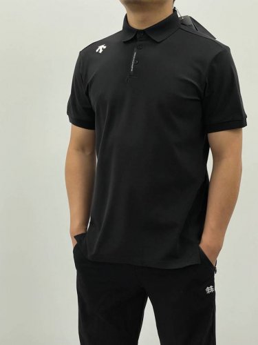 供 模特图 顶级版本Hu926 官网在售 descente迪桑特Training综训Upf80防晒男士短袖polo衫 新款polo衫男士短袖衫上衣polo衫po