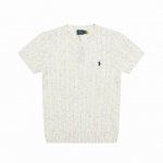 顶级品质 女款 拉夫劳伦Ralph Lauren羊毛混纺小马刺绣Logo麻花针织短袖 手感软糯，舒适亲肤，通身绞花编织设计，工艺复杂，耗时费力，圆领的设计，修饰