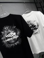 balenciaga 巴黎世家2025夏款新品T恤 绣花喷印工艺 32支双纱双纱面料 颜色 黑色 白色 码数 S-Xl