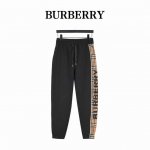 burberry 巴宝莉 侧边Logo字母格纹长裤 专柜同步在线，原版4900国内专柜购入，定织蓝光380G纱线，坯布水洗手感、布面、垂感达400G！五金独立开