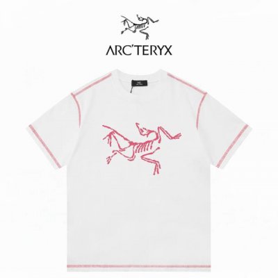 Arcteryx始祖鸟 哈苏撞色走线工艺 双纱280克短袖 白色 Xs-L