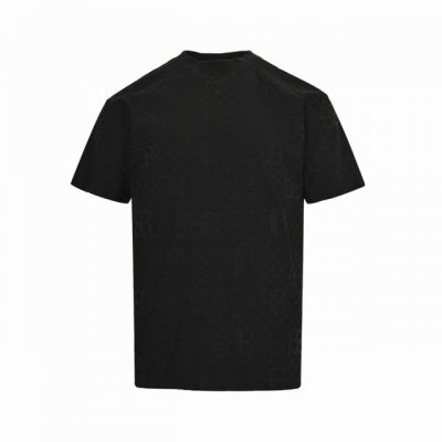 balenciaga 巴黎世家 25Ss 暗纹满印双B提花短袖 32S双纱1*1螺纹 面料螺纹同缸定染 进口提花机织造而成的提花面料 利用各种提花构造 使纱线呈
