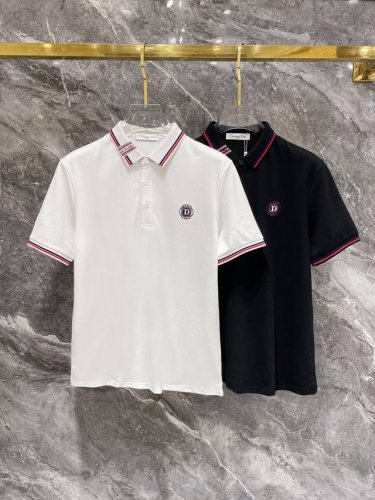 迪奥25Ss新款春夏短袖翻领T恤polo，最高版本客供定制高端朱地面料简单时尚款，拼色螺纹超级好看！胸前Dior刺绣经典Logo简单大方的款式！满满的高级感，四