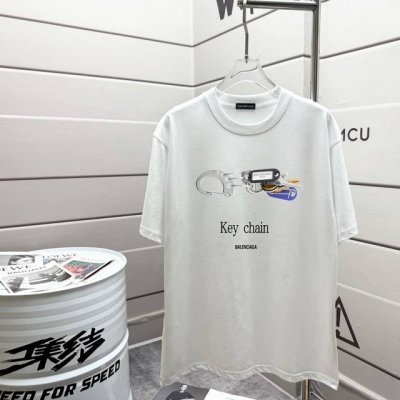 高品质 巴黎世家 Balenciaga 走秀款2025Ss春夏上新 重磅推出280克重高密度面料短袖T恤 采用进口定染面料 宽松休闲Os落肩版型 上身效果超绝