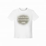 Ac家品牌设计师款1996字母喷墨印花短袖 女款 短款正肩版型 纯棉260G面料 市场独家高品质 款号：Ac15 尺码：S M L 颜色：白色 黑色
