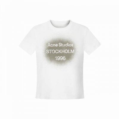 Ac家品牌设计师款1996字母喷墨印花短袖 女款 短款正肩版型 纯棉260G面料 市场独家高品质 款号：Ac15 尺码：S M L 颜色：白色 黑色