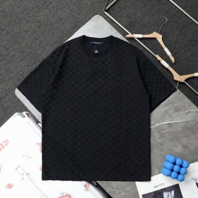 上新 顶级复刻 高端定制 Louis Vuitton 路易威登 新款经典满身毛巾提花冰感休闲短袖T恤 款号: 5 颜色: 黑色 白色 购入原版开模打造，全套定制
