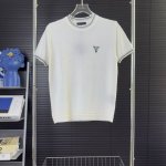 427 当天到货 现货现配 prada普拉达25Ss小字母色织三角标针织短袖 原版面料 官网同款 非再生纱 高版本 独立定织面料 经历柔软定型 洗水不变形 面料