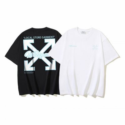 1148# Off-White纯棉260G重磅字母箭头印花短袖T恤 黑色 白色 S M L Xl