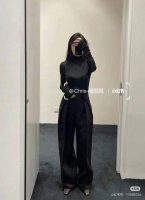 the Row 2025春夏新款西裤 立裁版型 进口斜纹西装料 随心时髦 黑色灰色 Sml