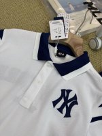 Mlb洋基队刺绣学院运动Polo衫T恤 刺绣标T恤休闲短袖潮25夏季新款 官网同步上线 原包装袋 螺纹均单独定制，细节在线。 面料采用40支细砂珠地网眼 透气吸